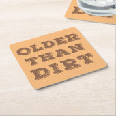 汚れより古い スクエアペーパーコースター (アングル)