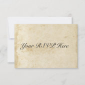 汚れる動揺してなアンティークはRSVPカードを壁紙を張ります 出欠カード (正面)