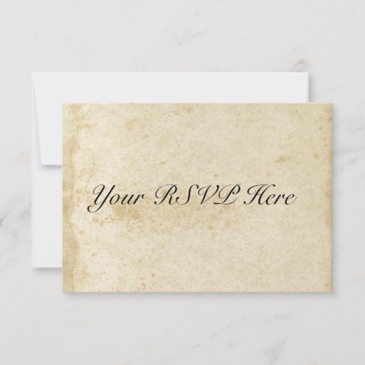 汚れる動揺してなアンティークはRSVPカードを壁紙を張ります 出欠カード (正面)
