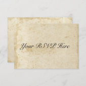 汚れる動揺してなアンティークはRSVPカードを壁紙を張ります 出欠カード (正面/裏面)