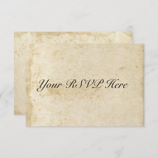 汚れる動揺してなアンティークはRSVPカードを壁紙を張ります 出欠カード (正面/裏面)