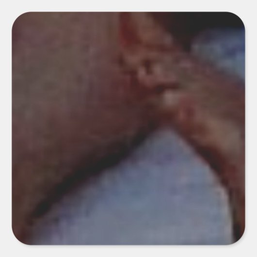 汚れをなめる足 スクエアシール (正面)