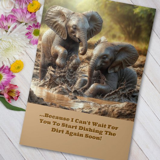 汚れを落とすのを待ち遠しい カード