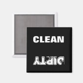 汚れを除去（黒と白） マグネット (正面/裏面)