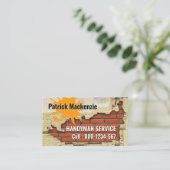 汚れんがの壁剥離漆喰の便利屋 名刺 (スタンド正面)