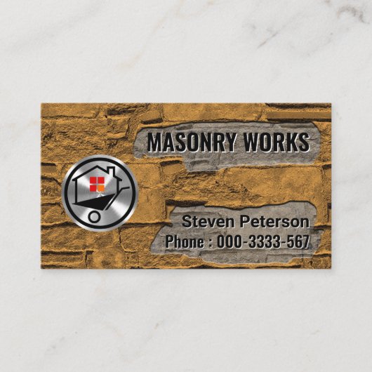 汚れんがセメント壁組積造サービス 名刺 (正面)