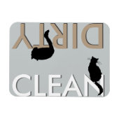 汚れクリーン猫食洗機磁石 マグネット (横)