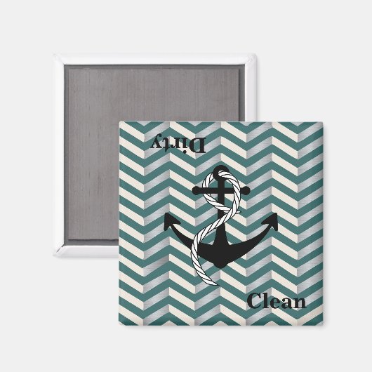 汚れクリーン航海のシェブロン食洗機磁石 マグネット (正面/裏面)