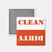 汚れクリーン赤食洗機磁石 マグネット (正面/裏面)