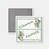 汚れクリーン食洗機メイドプリント マグネット (正面/裏面)