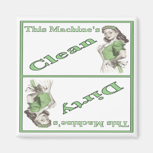 汚れクリーン食洗機メイドプリント マグネット (正面)