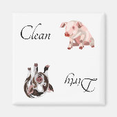 汚れクリーン食洗機磁石養豚動物 マグネット (正面)