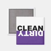 汚れクリーン食洗機紫マグネット マグネット (正面/裏面)