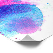 汚れグランジ水のカラーテクスチャ ポスター (角)