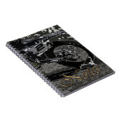 汚れサイクリング（白黒） ノートブック (右側)