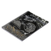 汚れサイクリング（白黒） ノートブック (左側)