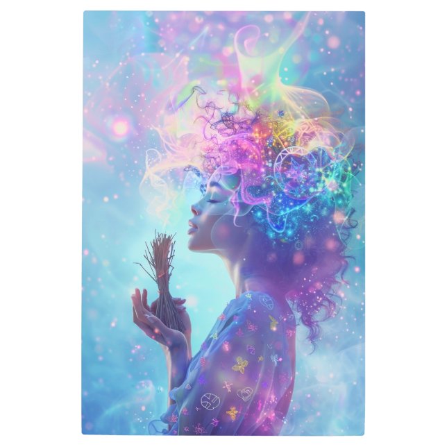 *~*汚れセージ女性スピリチュアルSC4ディーテリック メタルプリント (正面)