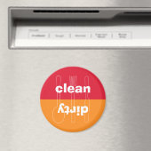 汚れモダンない赤いオレンジ色の食洗機 マグネット (インサイチュ (食洗機))