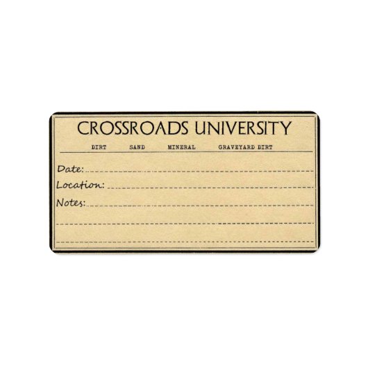 汚れ及び鉱物の根茎ラベル ラベル (正面)