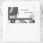 汚れ食べた車を清潔に 長方形シール (バッグ)