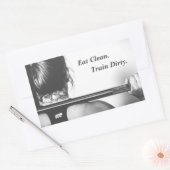 汚れ食べた車を清潔に 長方形シール (封筒)