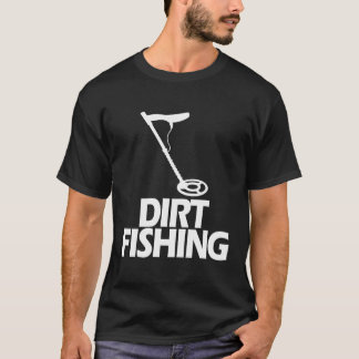 汚れ魚釣り金属検出宝物用ハンター Tシャツ