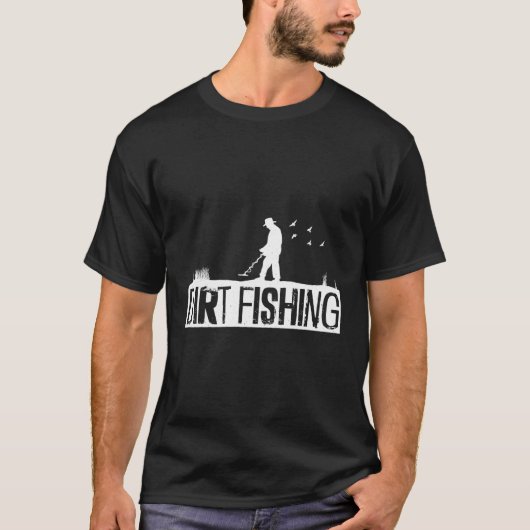 汚れ魚釣り金属検出金属検出体 Tシャツ (正面)