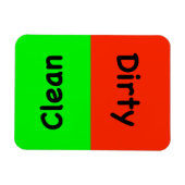 汚れ/クリーン食洗機磁石 マグネット (横)