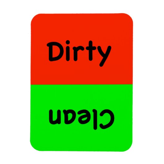 汚れ/クリーン食洗機磁石 マグネット (縦)