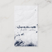 汚れ、汚れ、しわだらけの 名刺 (裏面)