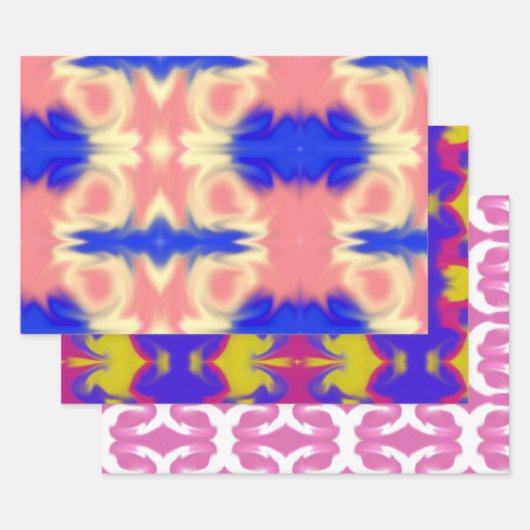 汚カラフルれ ラッピングペーパーシート (セット)