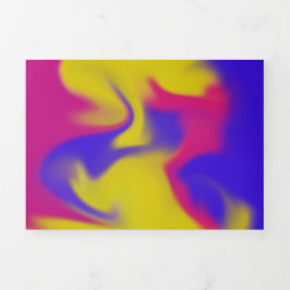 汚カラフルれ 三つ折りカード