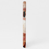 汚グランジいヴィンテージ擦り切れた野球のスポーツ球 iPhoneケース (右側)