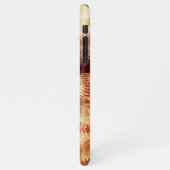 汚グランジいヴィンテージ擦り切れた野球のスポーツ球 iPhoneケース (左側)