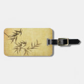 汚グランジれた竹の紙 ラゲッジタグ (正面横)