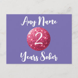 汚パーソナライズされた染誕生日カードピンクグリッター ポストカード