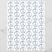 汚ファンキー染された平和サイン模様スクラップブック紙 (裏面)