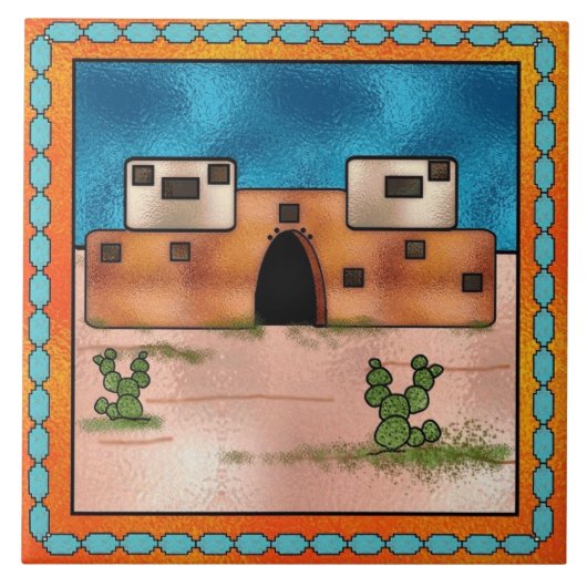 汚フェイク染 タイル (正面)