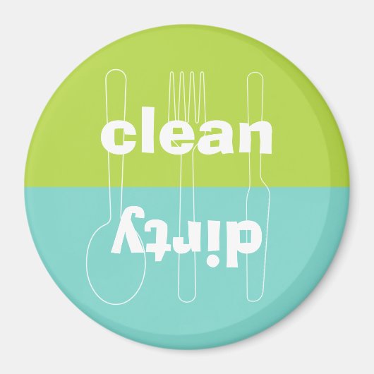 汚モダンれ青緑色食洗機 マグネット (正面)