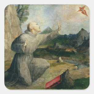 汚名を受け取るAssisiのSt Francis スクエアシール