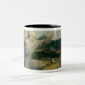 汚名を受け取るAssisiのSt Francis ツートーンマグカップ (中央)