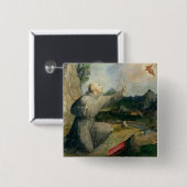 汚名を受け取るAssisiのSt Francis 缶バッジ (正面&裏面)