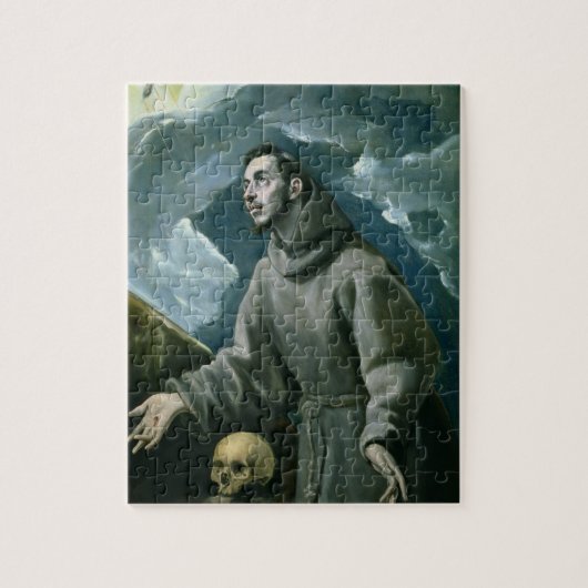 汚名(キャンバスの油)を受け取るSt Francis ジグソーパズル (縦)