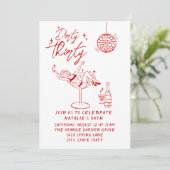 汚図解入りの、写真付きのい30thフォトバースデーパーティー 招待状 (スタンド正面)