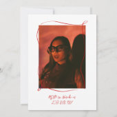 汚図解入りの、写真付きのい30thフォトバースデーパーティー 招待状 (裏面)