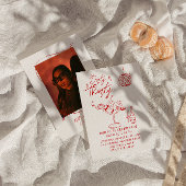 汚図解入りの、写真付きのい30thフォトバースデーパーティー 招待状