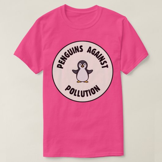 汚染に対するペンギン Tシャツ (デザイン正面)
