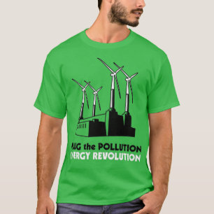 汚染エネルギー革命を塞ぐ Tシャツ