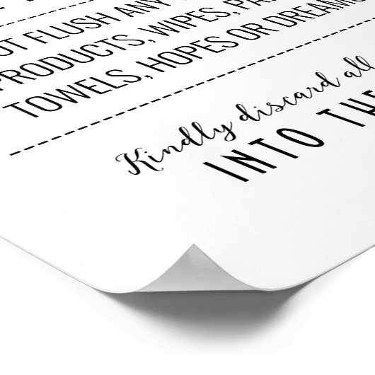 汚水処理システム記号、衛生項目をフラッシュしない、H ポスター (角)