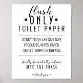 汚水処理システム記号、衛生項目をフラッシュしない、H ポスター (正面)